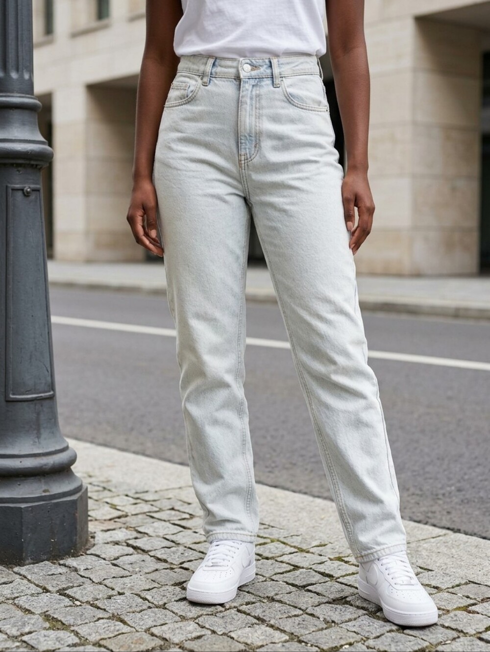0478 wild fable High-Rise Straight Jeans in Light Blue